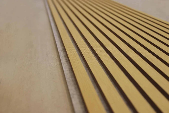 Balci | Akoestische Wandpanelen Naturel Grijs | Voor wand en plafond | 260x52 cm