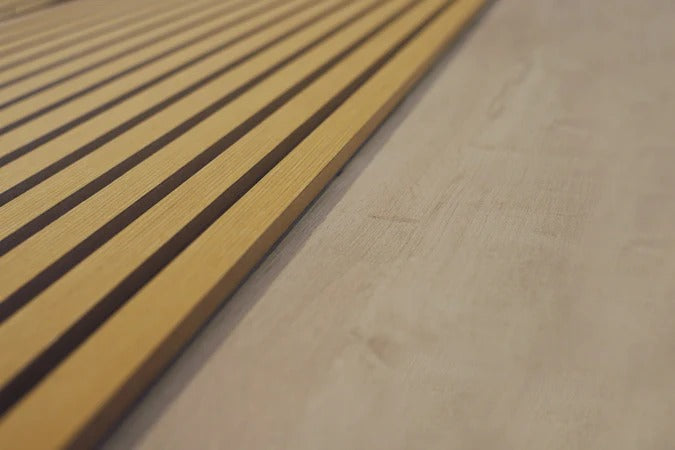 Balci | Akoestische Wandpanelen Naturel Grijs | Voor wand en plafond | 260x52 cm