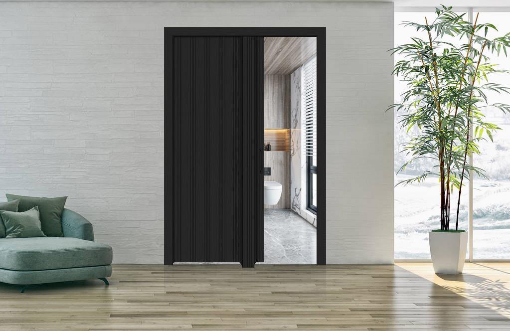 Balci vouwdeur Alufold zwart 85x230 cm