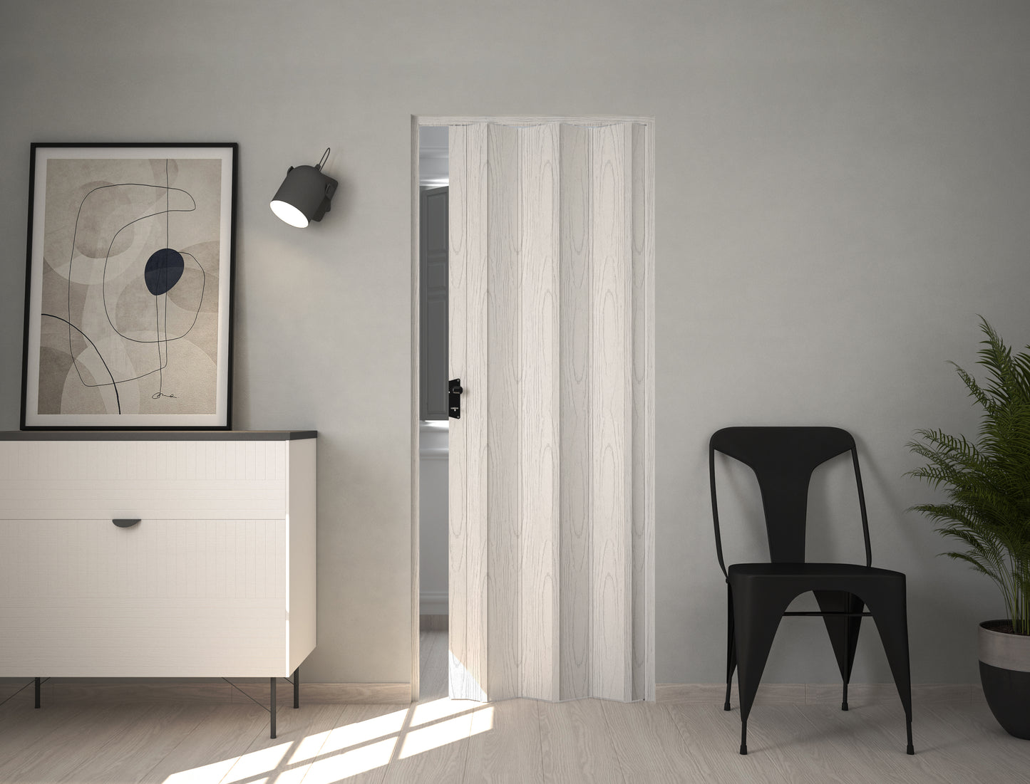 Balci vouwdeur Nora wit essen 87x214 cm