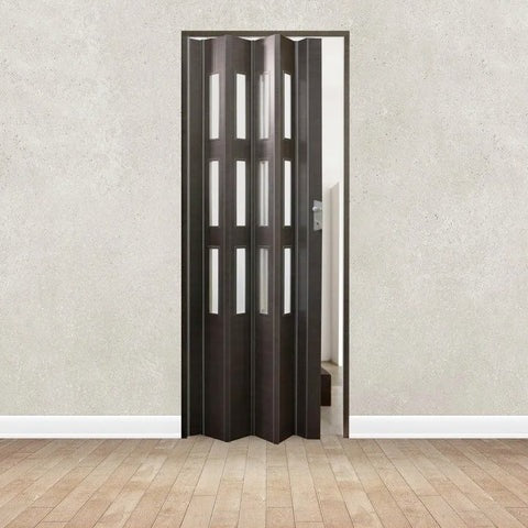Fortesrl vouwdeur Luciana glas duifgrijs eiken 88x214 cm